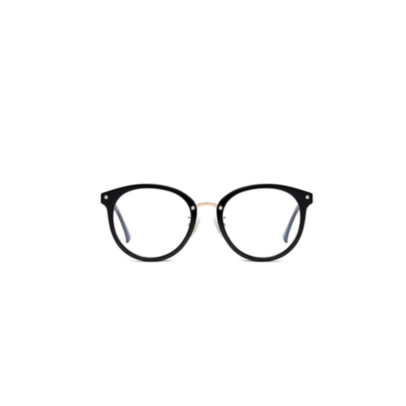 Looking Forward Black Frame Round Blue Light Blocking Glasses Computer