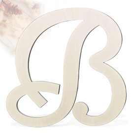 AOCEAN 14 Inch White Wood Letters Unfinished Art Wooden Letters for Wall Decorative Letter Slices Sign Board Decoration for Craft Home Party Projects (B)