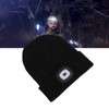 LED Beanie Hat Adjustable Brightness USB Rechargeable Soft Warm Knitted