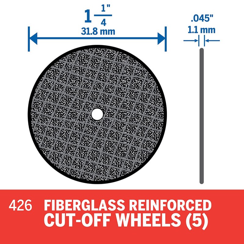 Dremel Fiberglass Reinforcement Cut-Off Wheel (5-Piece) 426 [Genuine Article]