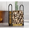 Fire Beauty Adjustable Firewood Holder Rack,Heavy-Duty Log Stand,Compatible with 2x4