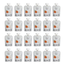 White Leaf Provisions Organic Purees/Baby Food Pouches - Fruits, Veggies & Grains, Toddler snack, Regeneratively Farmed, No Added Sugar, Non-GMO, BPA-Free Pouches 3.17 oz (Pack of 24, Peach + Oat)