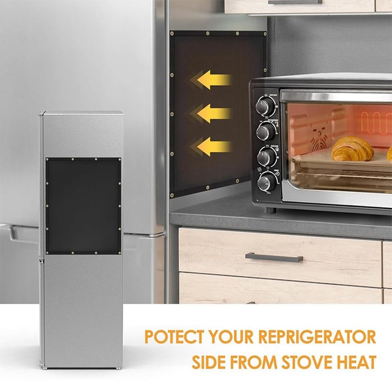 Snblzhef Fireproof Heat Shield for Wall Behind Grill Protect Deck