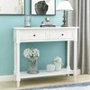 P PURLOVE Console Table Sideboard Wooden Sofa Table with 2
