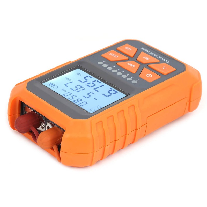 Optical Power Meter Mini Fiber Light Attenuation Tester Red‑Light All‑in‑One