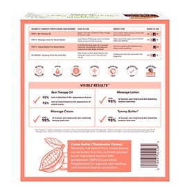 Palmer's - Kit para Estrías Embarazo con Manteca de Cacao – Tratamiento Completo con Loción, Crema, Bálsamo y Aceite Corporal para Reducir Estrías y M