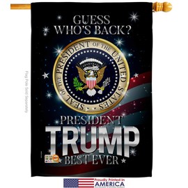 President Trump Best Ever Garden House Flags Set Patriotic Democrat Republican Tea Party United State American Election Small Decorative Gift Yard Banner Made In USA 28 X 40
