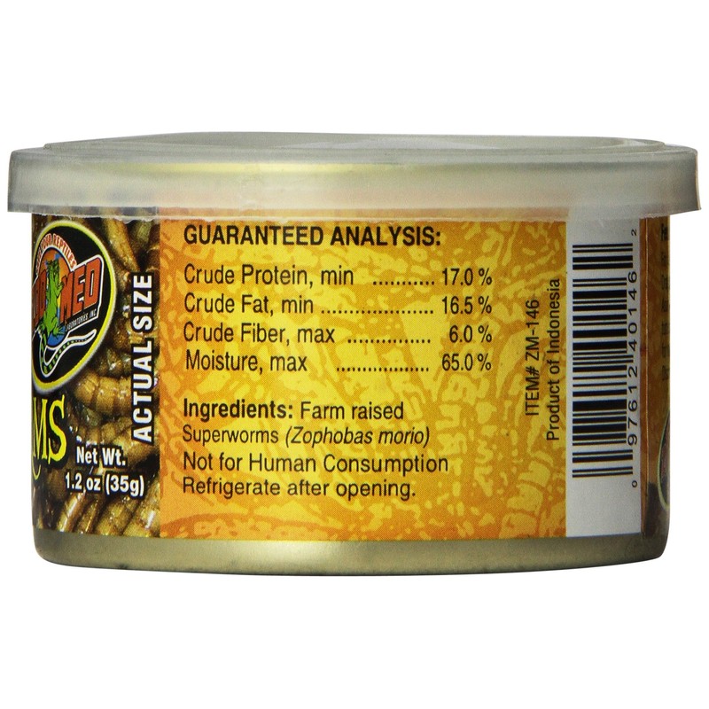 Zoo Med Can O' SuperWorms, 1.2 oz