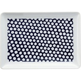 Hasami Ware Kuvio Nave 206309 545 Long Angle Plate, Dot N