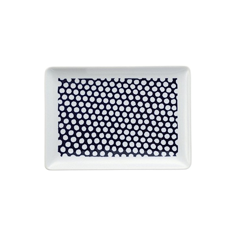Hasami Ware Kuvio Nave 206309 545 Long Angle Plate, Dot