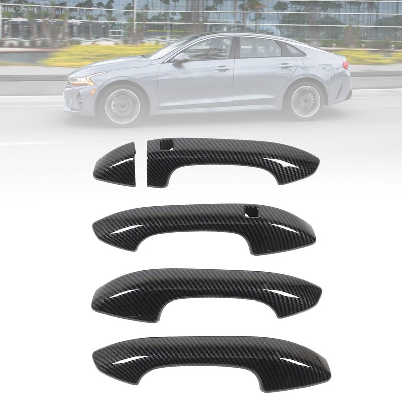 Exterior Door Handle Cover Carbon Fiber Pattern Outside Door Handle