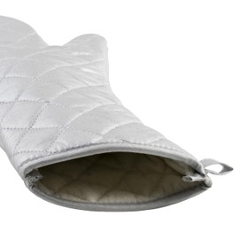 Winco Silicone Oven Mitt, 17-Inch, Silver