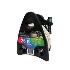 FITT Marine Caddy Hose, 1/2" 25ft Salt Air and Water Resistant Hose Set with Mini Reel for Use with Boats and RVs