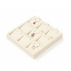 Oirlv Microfiber 9 Slots Jewelry Pendant Display Tray Jewelry Necklace
