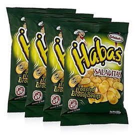 CRICKET'S Habas Saladitas - 4 Pack /Toasted Haba Beans 100 gr. - 4 Pack - Product of Peru.