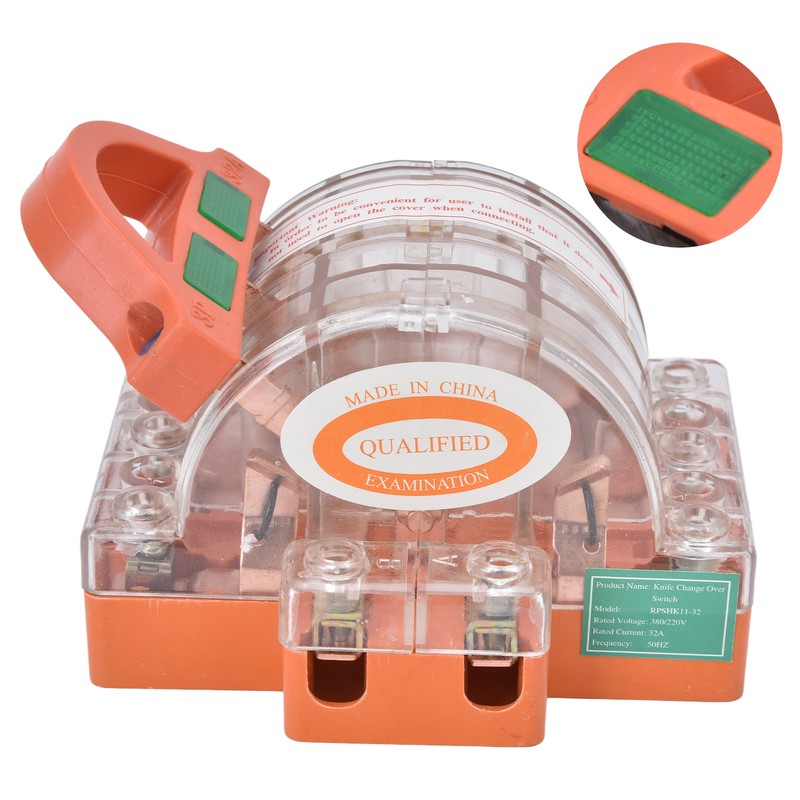 AC 380V 32A 3 Pole Knife Switch with LED Indicator