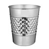 Monarch Abode Metal Garbage Bin Wastebasket Trash Can, Handcrafted, Geometric,