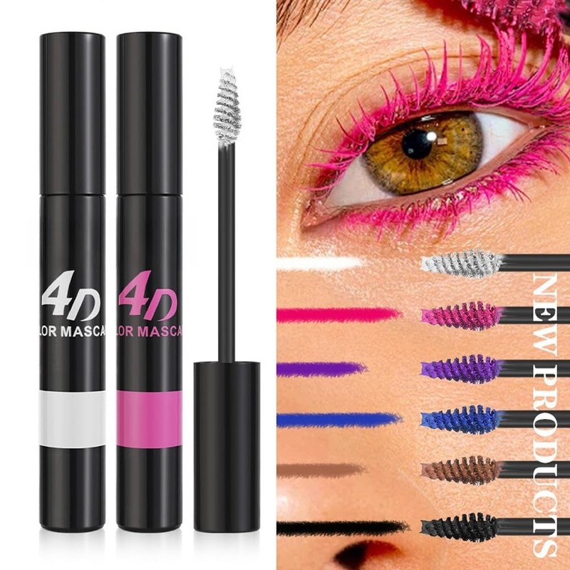 Color Mascara: 24 Hour Waterproof, Rolled, Dense, Long Time Keep,