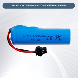 E-YIIVIIL Battery 3.7V 1200mAh Li-ion Rechargeable Battery with USB Charger Cable SM-2P Plug for RC Car Drift Monster Truck Off-Road Vehicle Remote Control Car High-Speed Climbing Racing