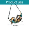 Stained Glass Window Hanging Cat, Cat Suncatchers for Windows Hanging,