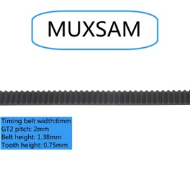 MUXSAM Timing Belt Timing Belt 5M GT2 Timing Belt 6 mm Wide Glass Fibre Non-Slip for Prusa i3, Ender 3, Ender 5, CR-10, Anet A8, i3 Mega, CNC and Other 3D Printers