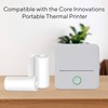 Core Innovations Thermal Printer Paper & Sticker Bundle, (3) Adhesive