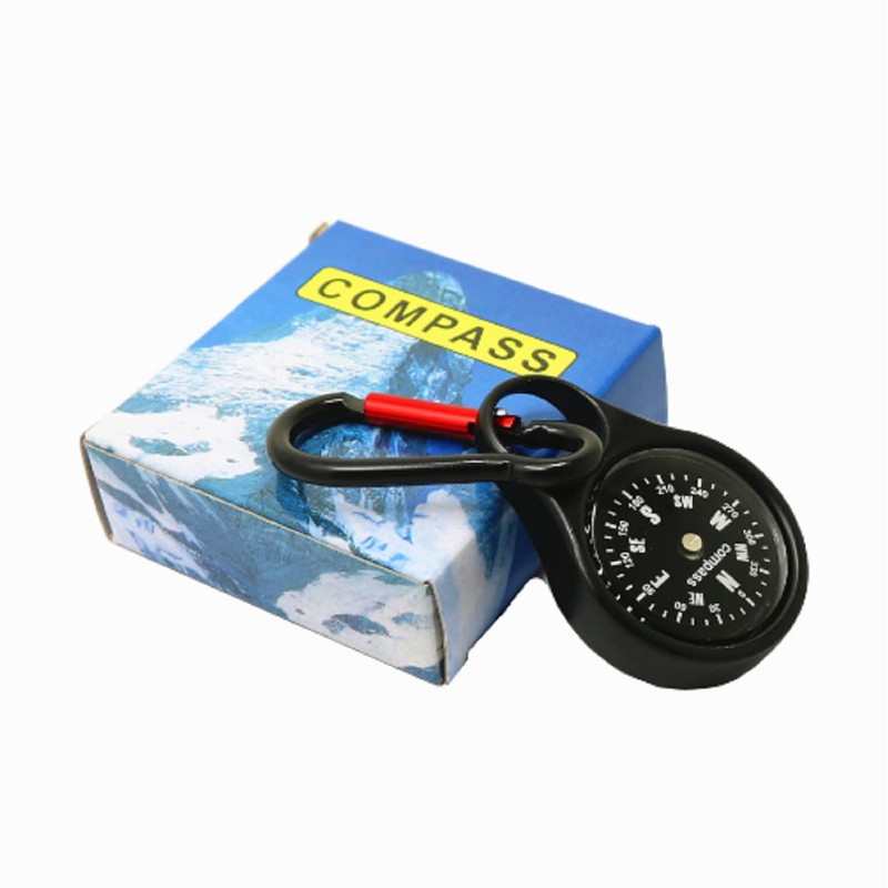 Eidyer Compass with Keychain, Carabiner Compass, Pocket Compass, Orientation Compass,