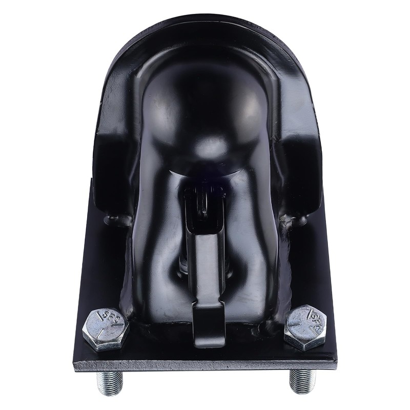 NovelBee 2-5/16" Flat Mount Trailer Coupler with Bolts Hardware,Black Powder