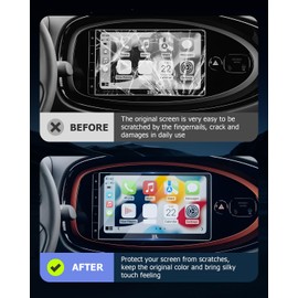 LUWU (2 Pieces Compatible with Toyota Aygo X 2022 2023 2024 Navigation Protective Film 9 Inch Nano Screen Protector 6H Scratch-Resistant GPS Navigation Film Toyota Aygo Accessories