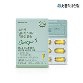 Seoul Pharmacist Credit Union Supercritical Altige Omega-3 Vegetable Capsule 1 030mg 30 Capsules No Option / 서울약사신협 초임계 알티지 오메가3 식물성 캡슐 1 030mg 30캡슐 옵션없음
