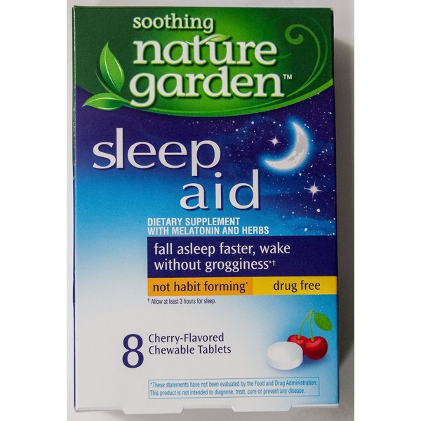 Soothing Nature Garden Sleep Aid Remedy (4 Boxes - Total 32 Cherry Tablets)