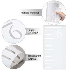 AIR SIX 7 Feet Growth Chart Stencil, Kids Height Growth Chart Reusable Ruler Template Painting on Wood, Measuring Kids Height Wall Decor, Rustic Decor for Farmhouse, 7 Pieces