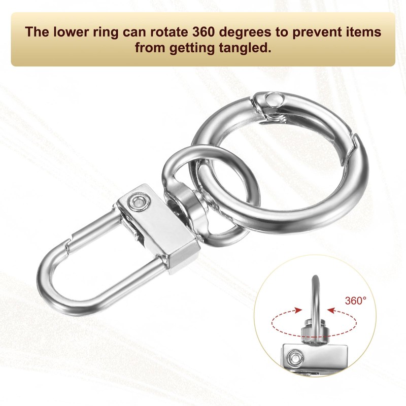 M METERXITY 30pcs Lobster Claw Buckle Zinc Alloy Swivel Rigger