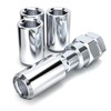 White Knight 2807-4 Tuner Acorn Lug Nut with Key, Chrome,