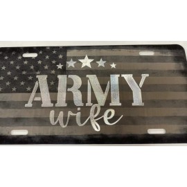 Diamond Etched Products Engraved US Flag & Diamond Etched We The People Car Tag License Plate
