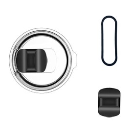 Tumbler Replacement Lids for YETI, 30 oz Tumbler Magnetic Slider Replacement also Fits 14 oz Mugs & 35 oz Straw Cups, Perfect Fit, With Extra Seal and Magnetic Closure, 1 Pack