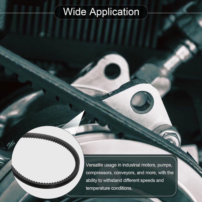 sourcing map 3 Pcs AX60 EPDM V-Belt, Raw Edge Cogged