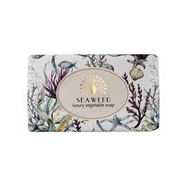 The English Soap Company Vintage Seaweed Soap Bar - Luxury Shea Butter Soap with Fresh Marine Fragrance - Moisturising, Vegan, Plastic-Free, Sustainable & Gift Ready - 190g