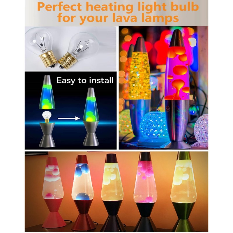 Lava Lamp Bulbs,25 Watt Original Replacement Bulbs for 14.5-Inch/20-Ounce Lava