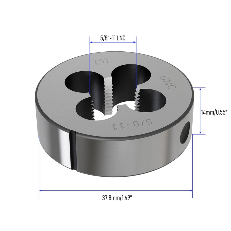 Skweawert 5/8"-11 UNC Round Threading Die, 5/8x11 UNC Screw Thread