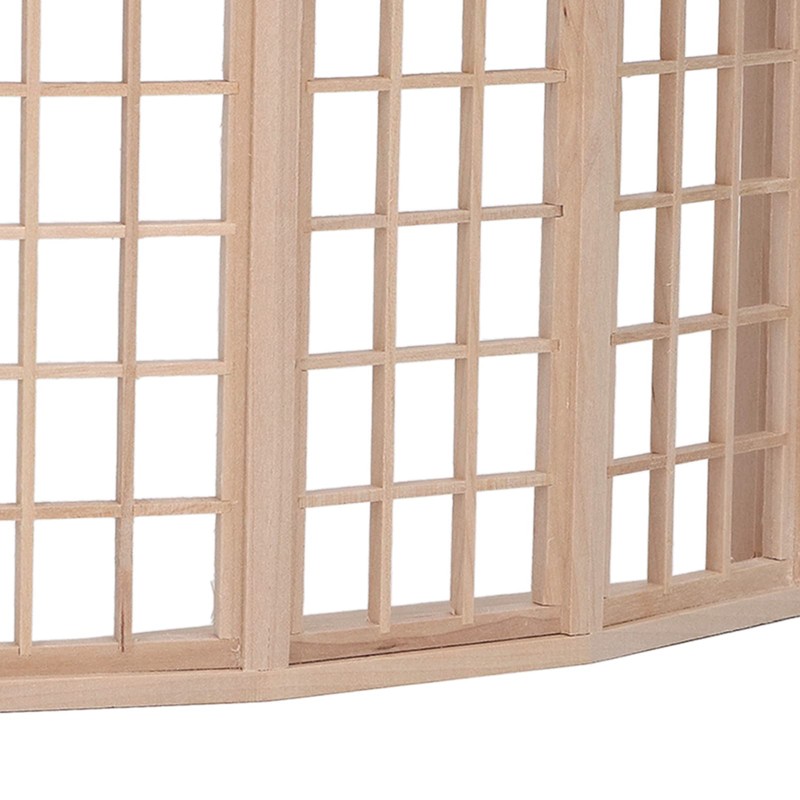 RTLR Dollhouse Bay Window 3-Sided Birch Furniture for 1/12 Dollhouse