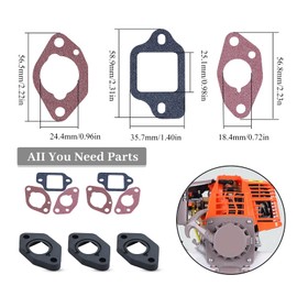 Haishine Carburettor Gaskets, Gaskets Set for Honda GCV160 GCV160LA GCV160A GCV160LE Lawnmower Replacement Part Number 16221-883-800 16212-ZL8-000 Compatible