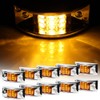LBRST 10x Trailer Side Marker Light Rectangular Chrome Armored-style Trailer
