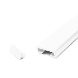 Quest Endkappe Abschlusskappe für PVC-Handlaufprofil, 40x8mm (Weiß)