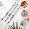 3 PCS 3D Acrylic Nail Brush, #2#4#6 Kolinsky 3D Nail