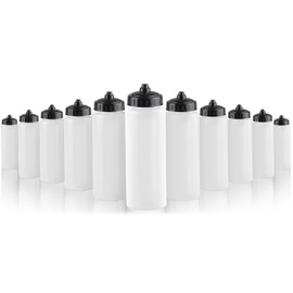 32 oz Water Bottle, Sports Water Bottle for Gym and Team Sports, School Water Bottle, BPA Free Water Bottle, Squeeze Bottle 25-Pack, Made in USA by Gary Plastic Packaging