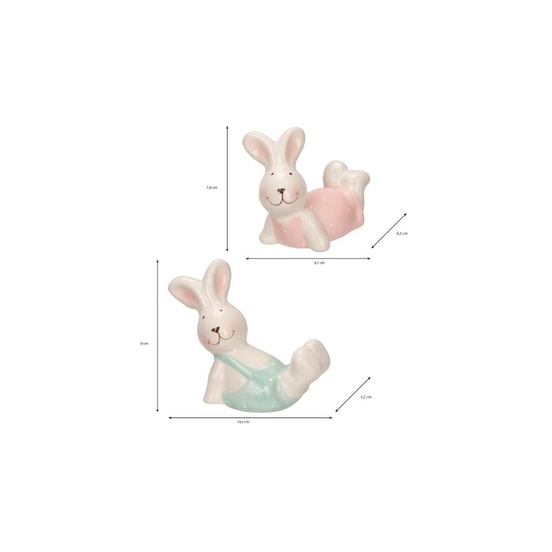 Ideen mit Herz Decorative Figures | Rabbits Lying Down |