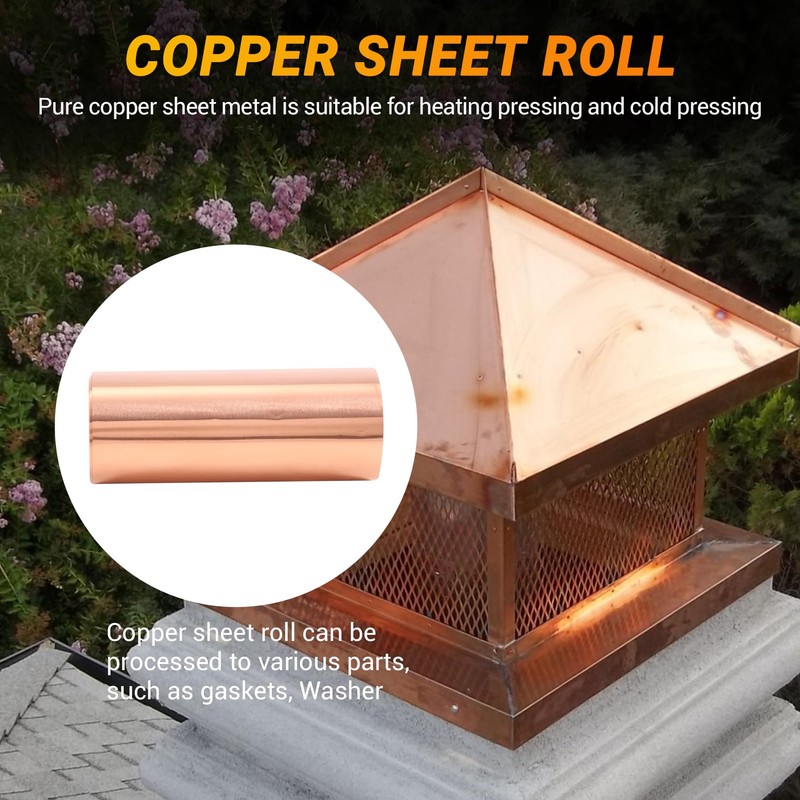 Peakloong Copper Sheet Roll, Metal Foil Plate 1000mm x 100mm