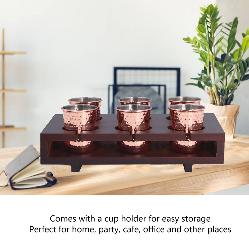 6pcs 100ml Copper Plated Moscow Mule Mug Stainless Steel Cocktail