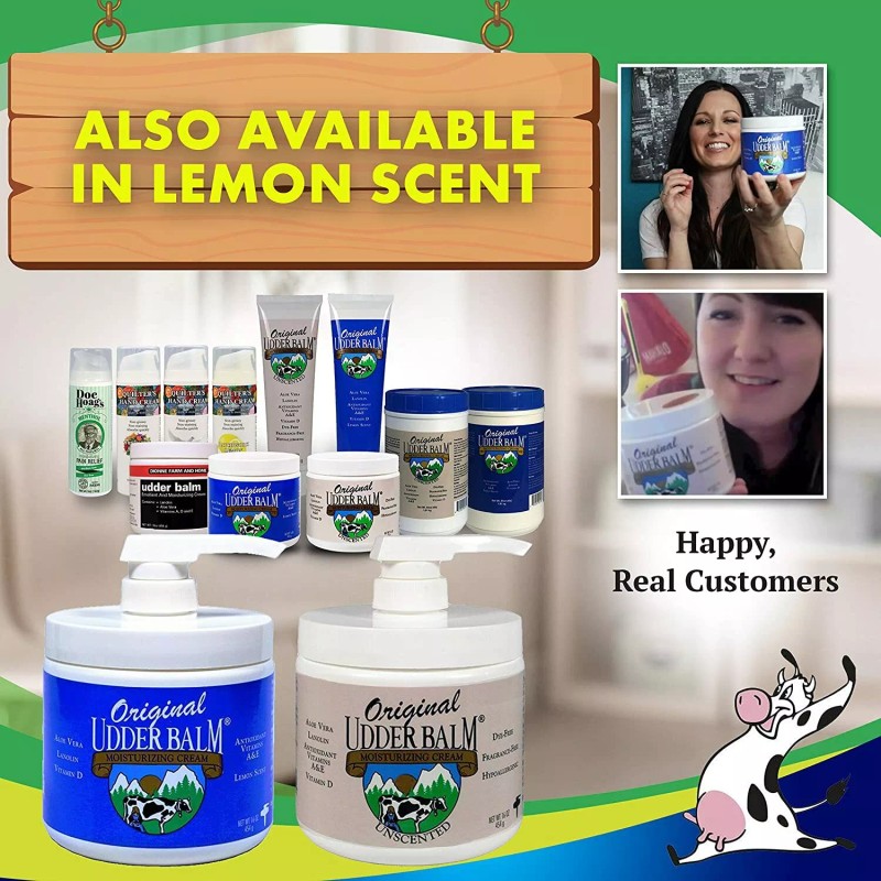 Original Udder Balm Unscented Original Udder Balm Thick Moisturizing Cream.